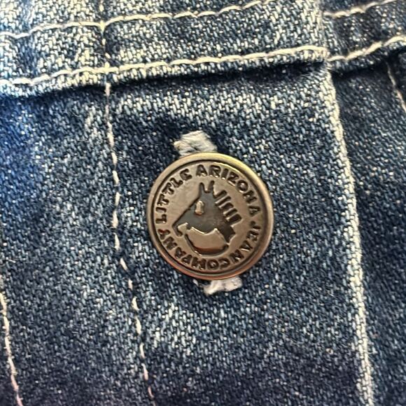 Arizona Jean Co | Vintage Girls Denim Jean Jacket Animal Print Faux Fur 3-6M - Picture 12 of 12